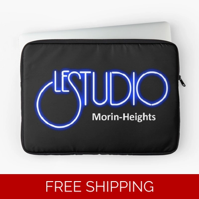 Le Studio Laptop Sleeve A White & Blue Logo MH White